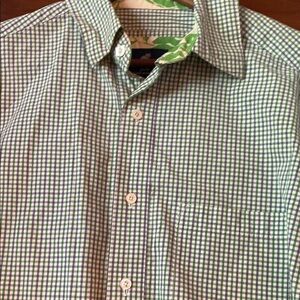 Caribbean JoeGreen Checkered Men's Shirt NWT